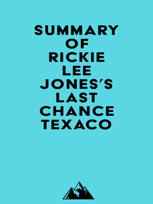 cover image of Summary of Rickie Lee Jones's Last Chance Texaco